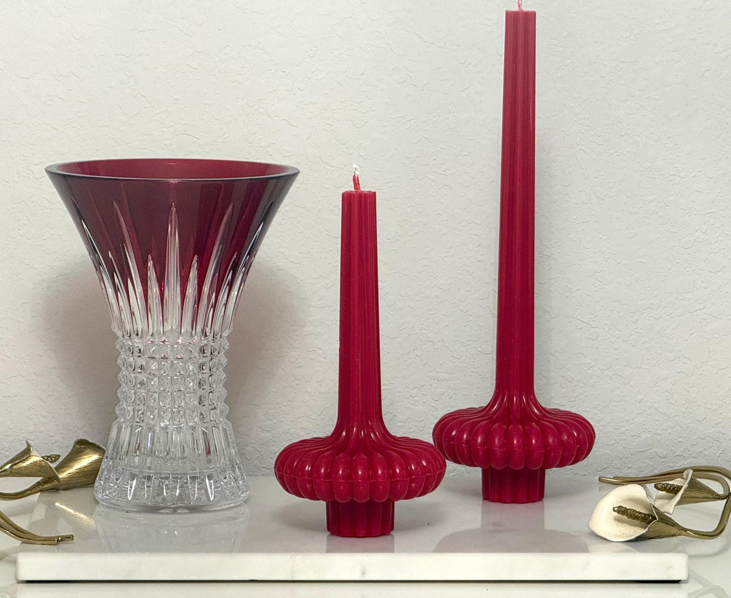 Handmade Sculptural Soy Candle, Modern Minimalist Home Decor Pillar Candle