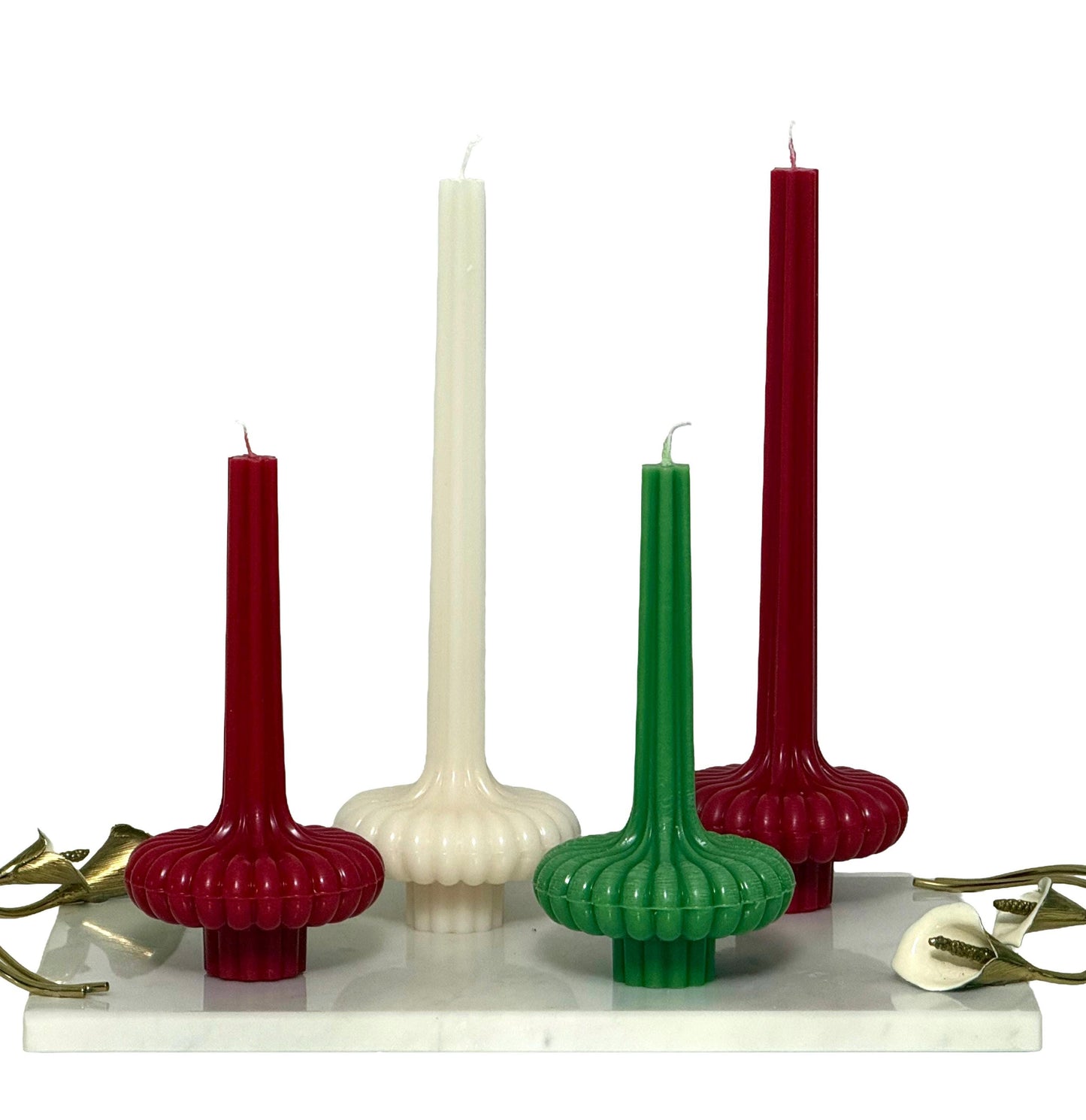 Handmade Sculptural Soy Candle, Modern Minimalist Home Decor Pillar Candle