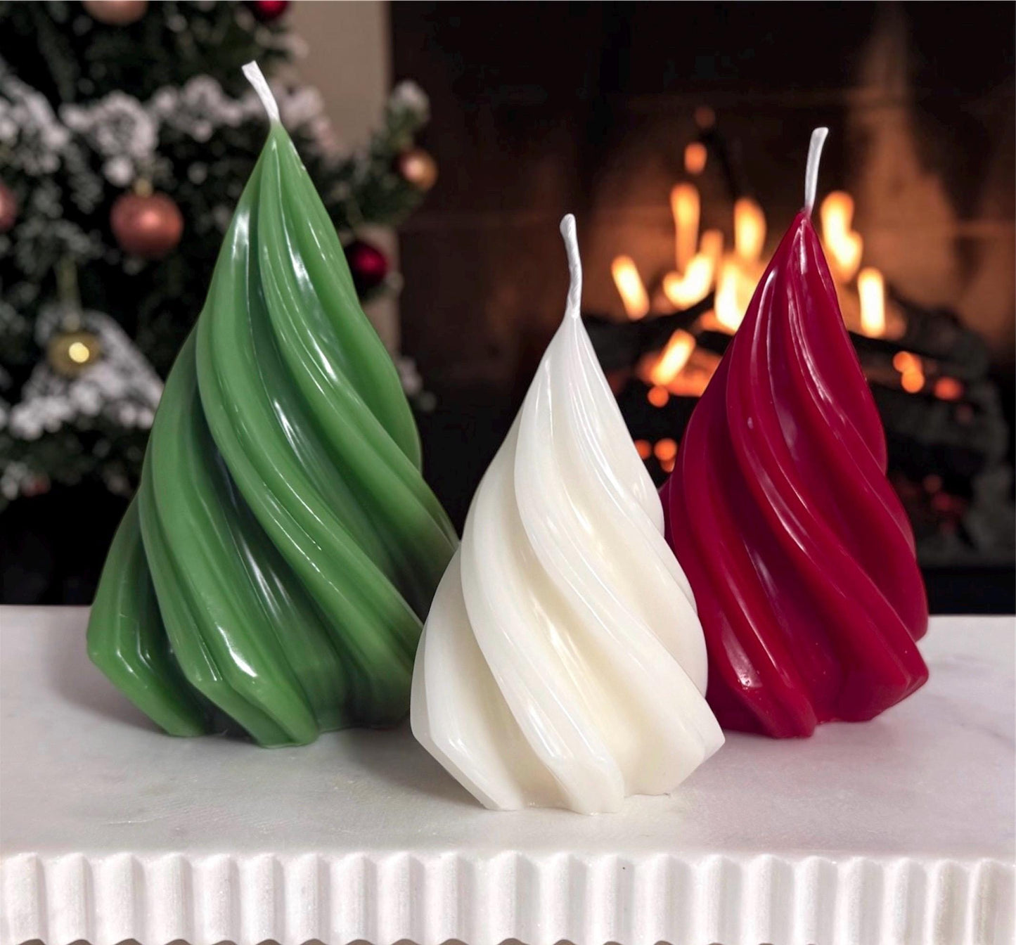 Christmas Tree Handmade Soy Candles, Winter Home Decor, Holiday Decorations, Housewarming Gift, Luxury Candle