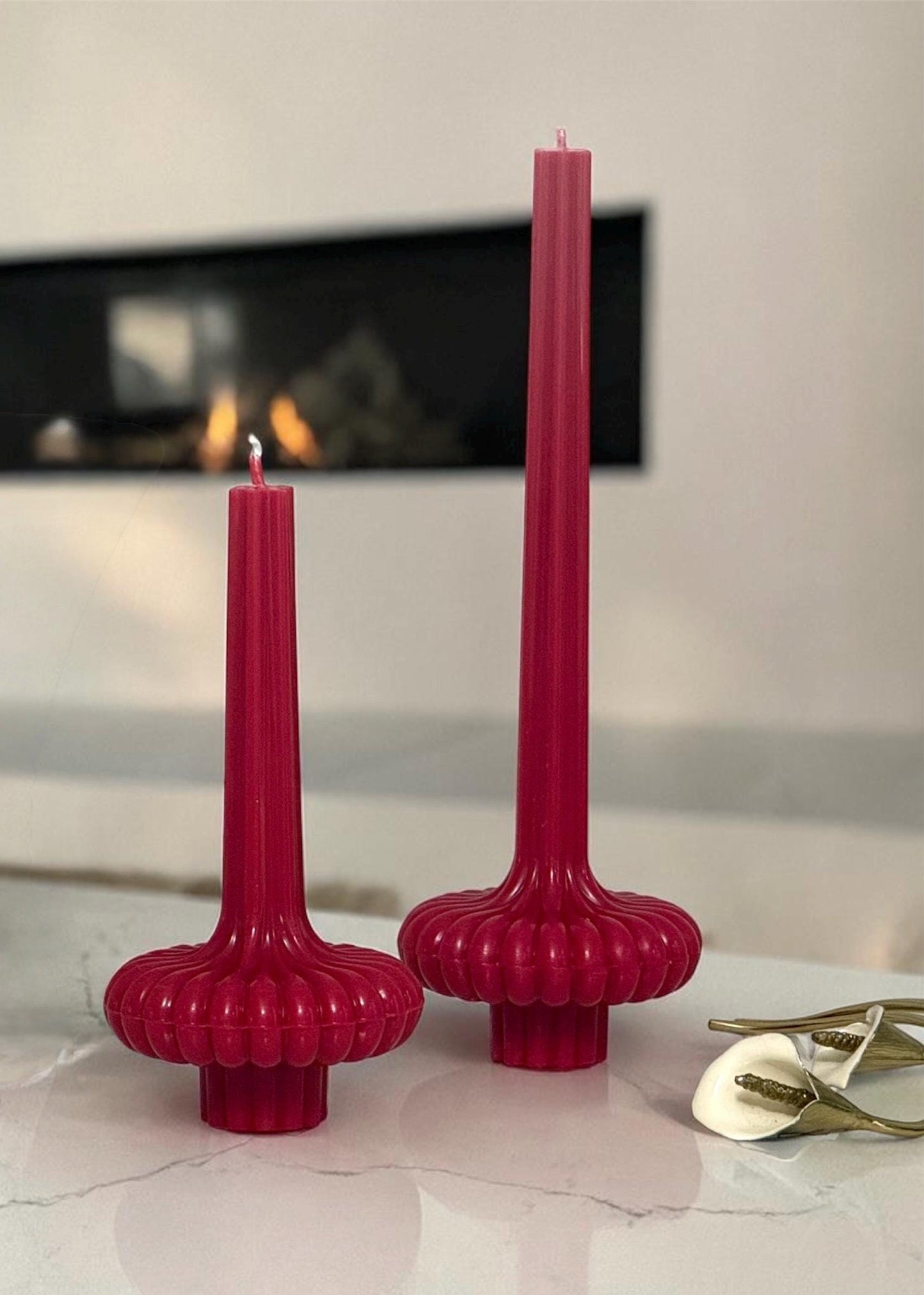 Handmade Sculptural Soy Candle, Modern Minimalist Home Decor Pillar Candle