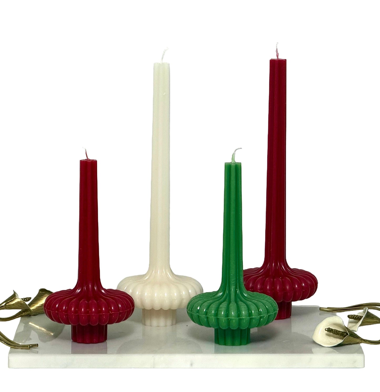 Handmade Sculptural Soy Candle, Modern Minimalist Home Decor Pillar Candle