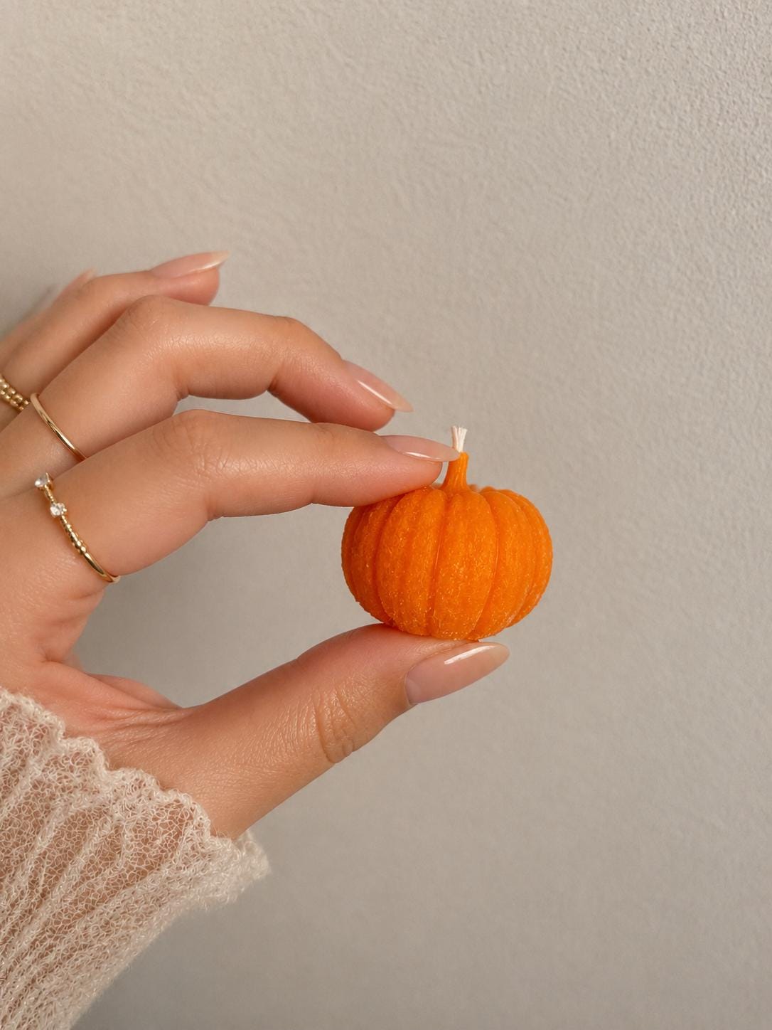 Mini Pumpkins Set of 12,  Handmade Soy Candles, Fall Home Decor,  Thanksgiving Decorations