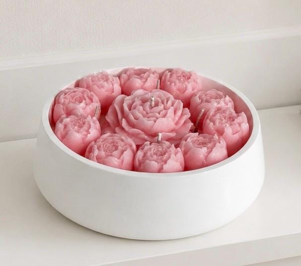 Peony  Handmade Soy Candles, Cozy Home Decor, Holiday Decorations, Housewarming Gift, Luxury Candle