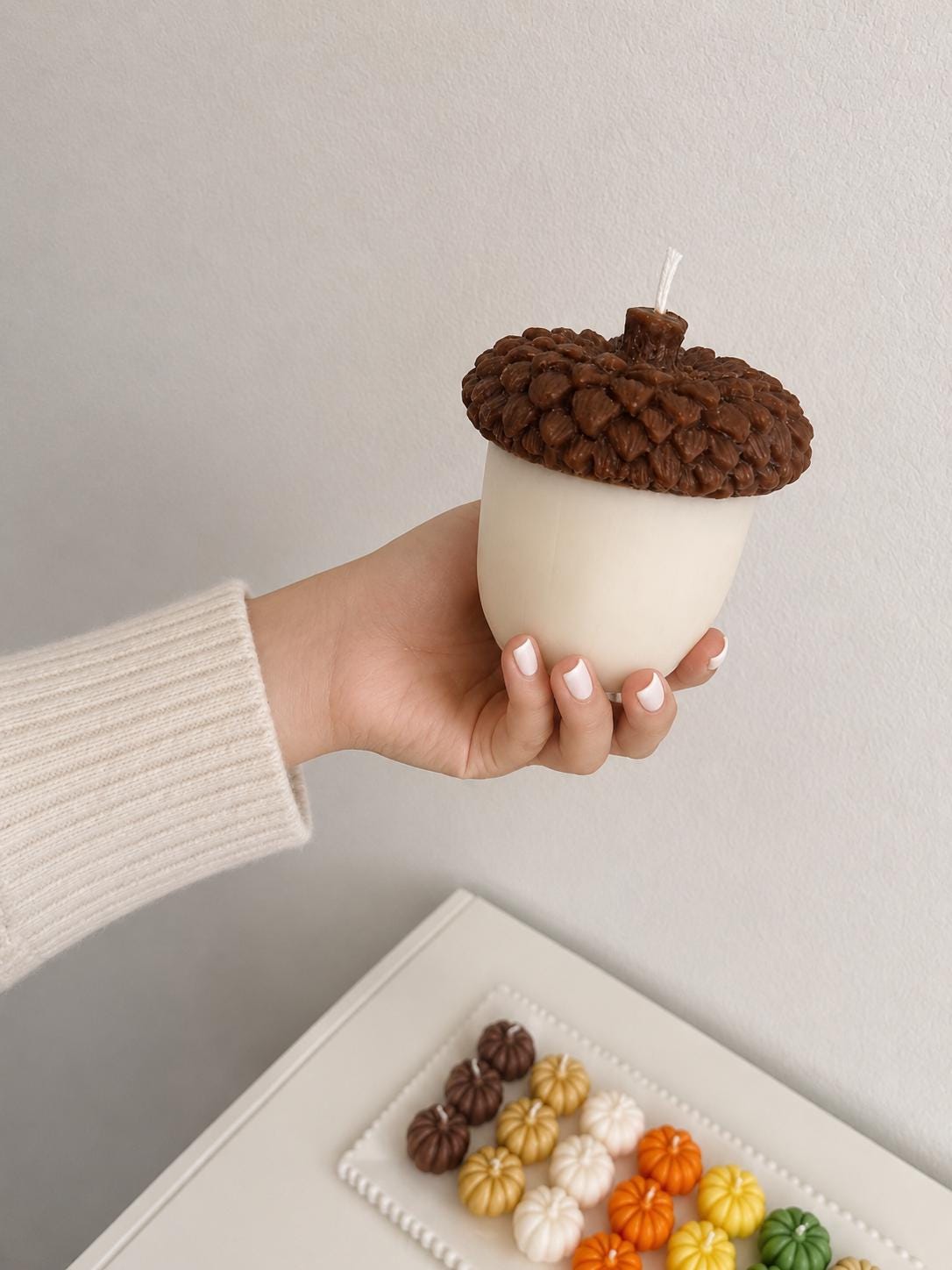 Acorn Fall Candles, Handmade Home Decor