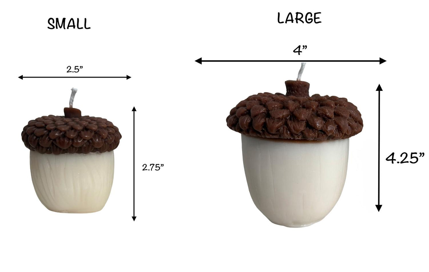 Acorn Fall Candles, Handmade Home Decor