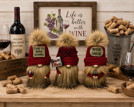 Wine Gnome-  Housewarming Gift, Bar Decorations