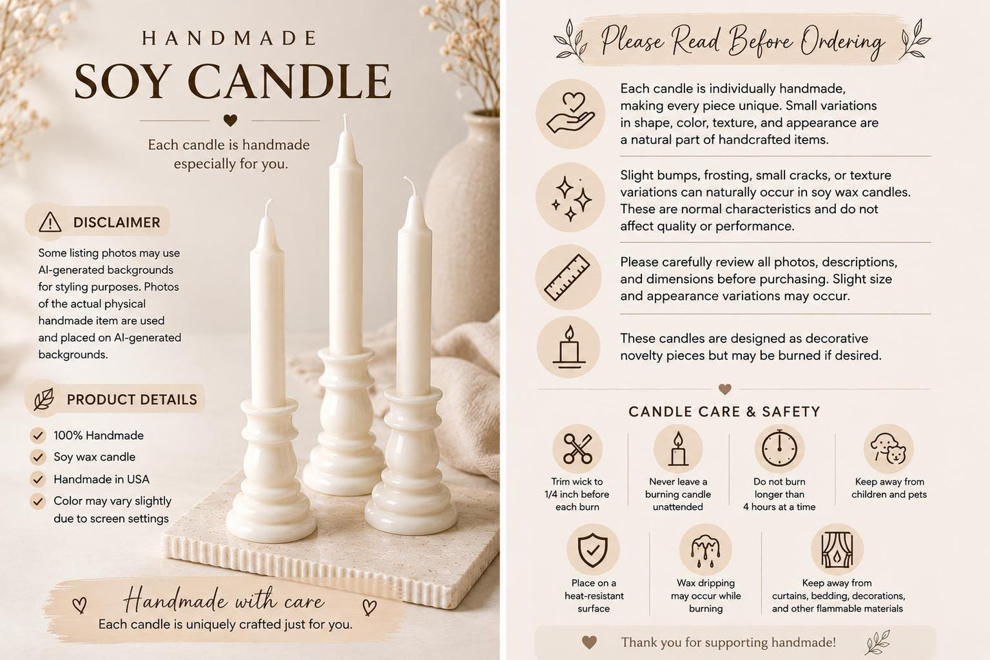 Christmas Tree Handmade Soy Candles, Winter Home Decor, Holiday Decorations, Housewarming Gift, Luxury Candle