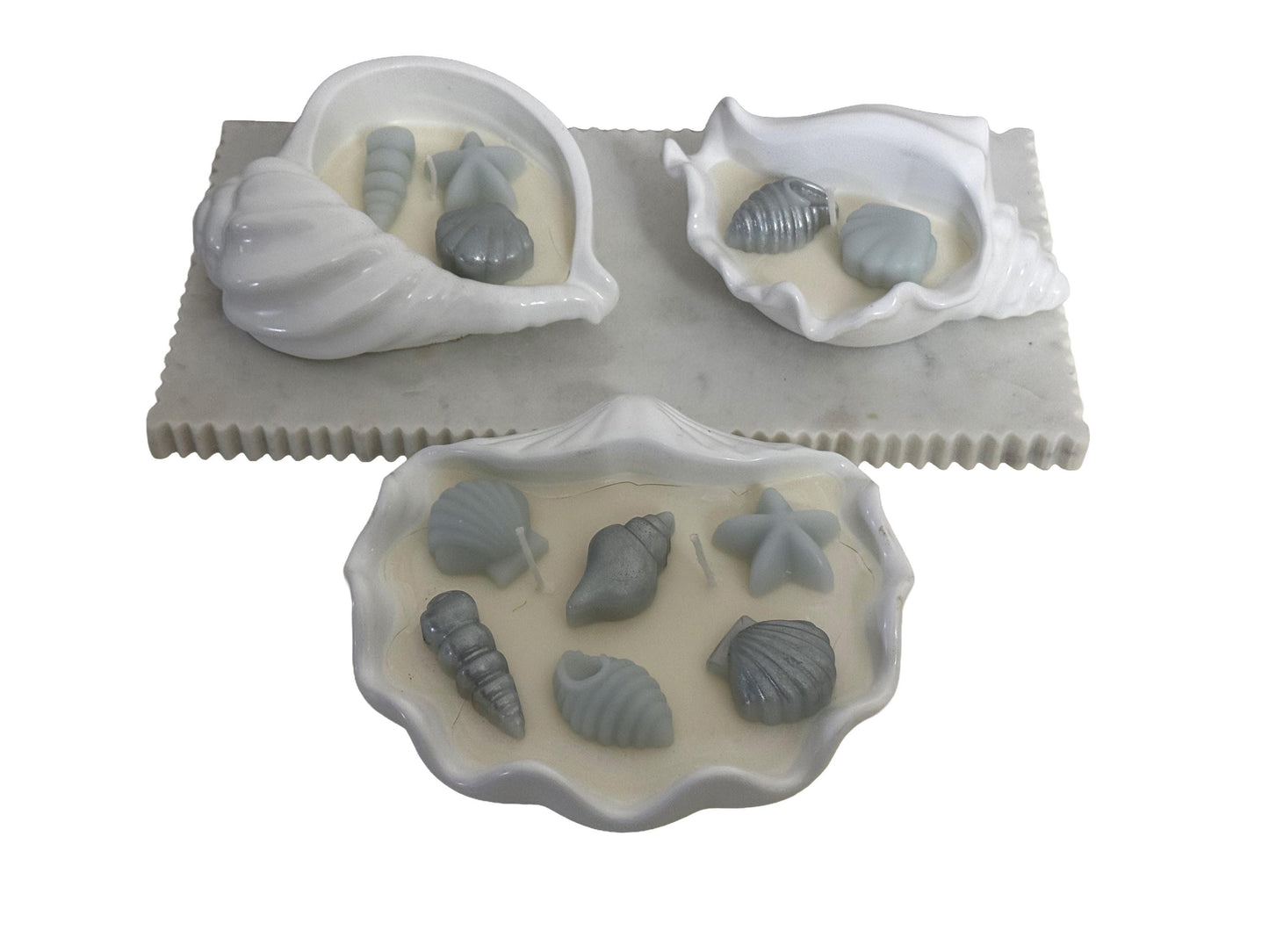 Seashells  Handmade Soy Candles, Cozy Home Decor, Beach House Decorations, Housewarming Gift, Luxury Candle