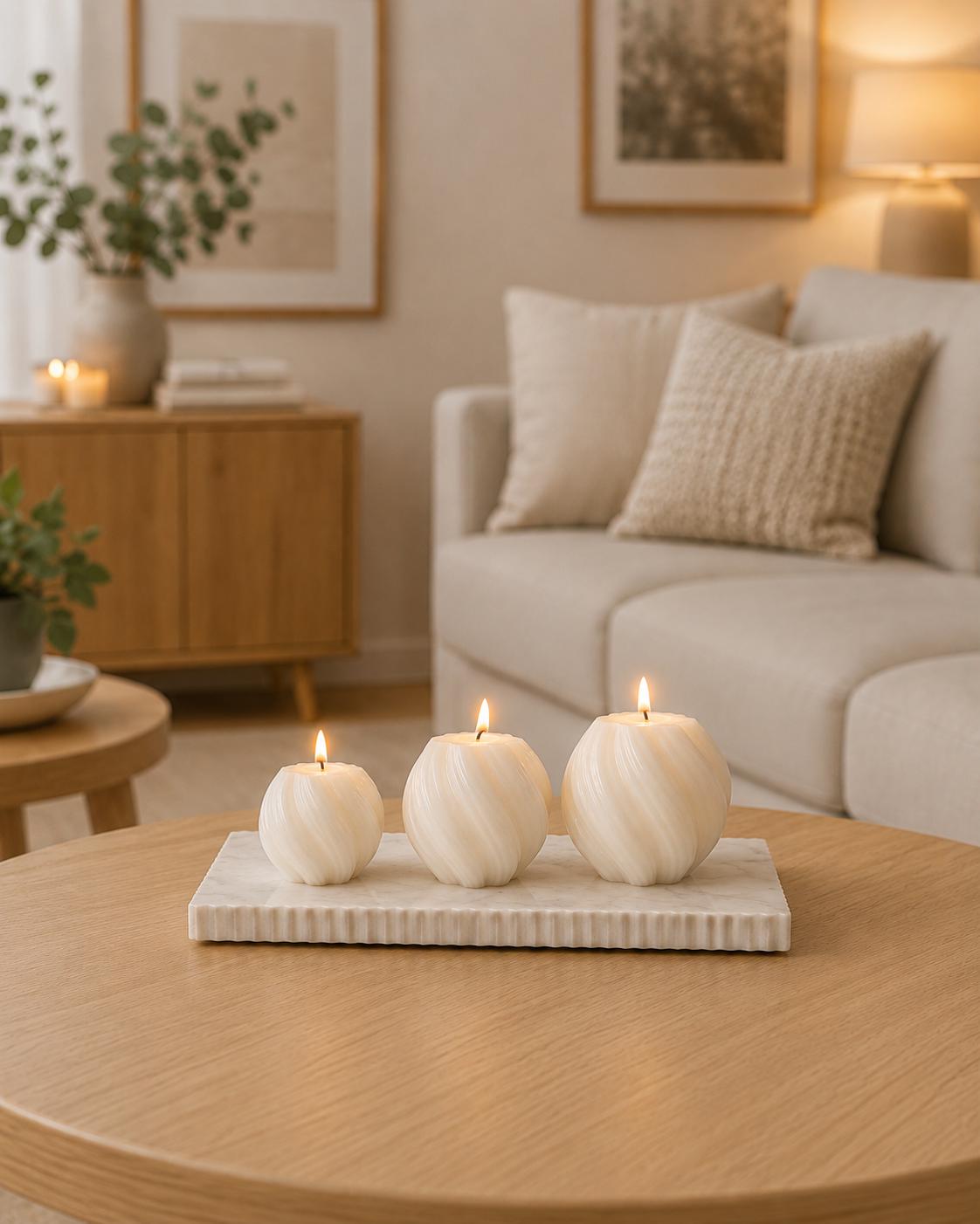 Spriral Handmade Soy Candles, Cozy Home Decor, Holiday Decorations, Housewarming Gift, Luxury Candle