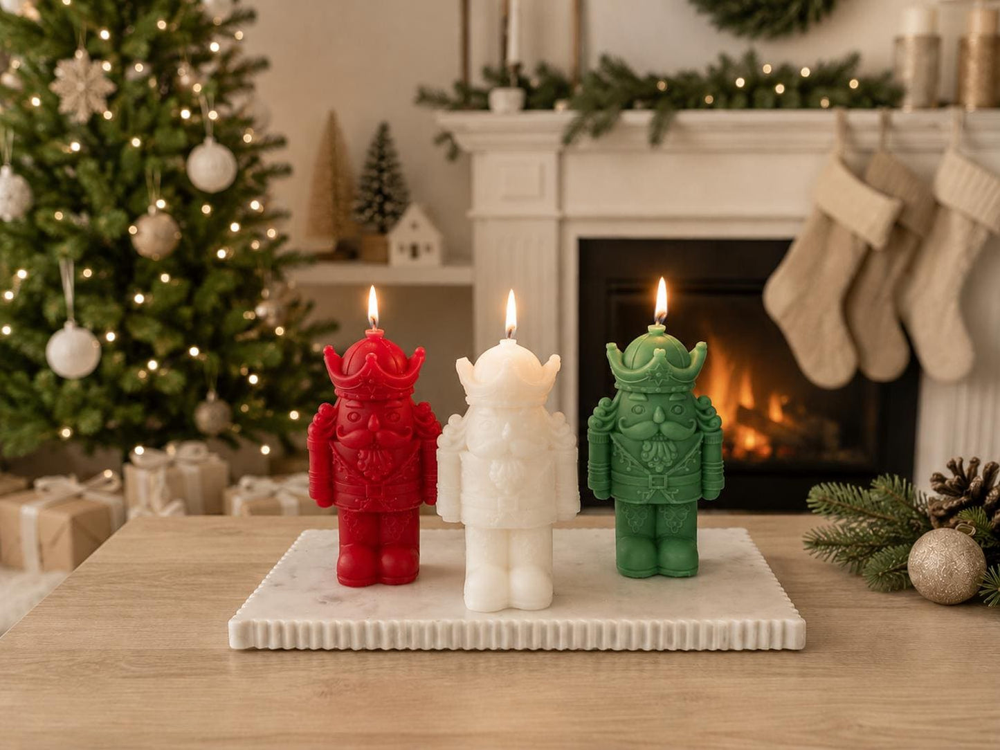 Christmas Candle, Winter Holidays Home Decor